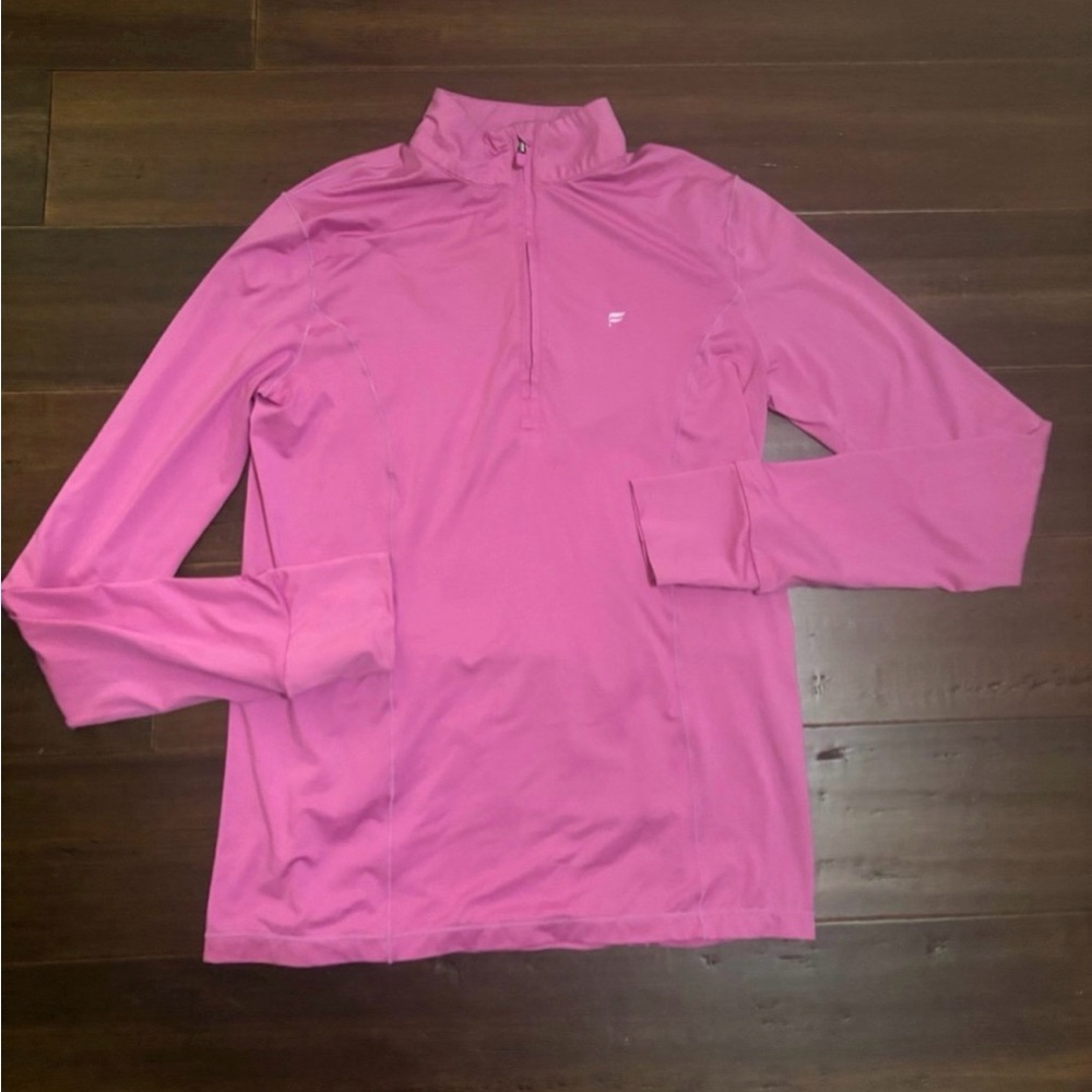 Fabletics Phoenix Half Zip Mid-Layer Pink Small - image 3